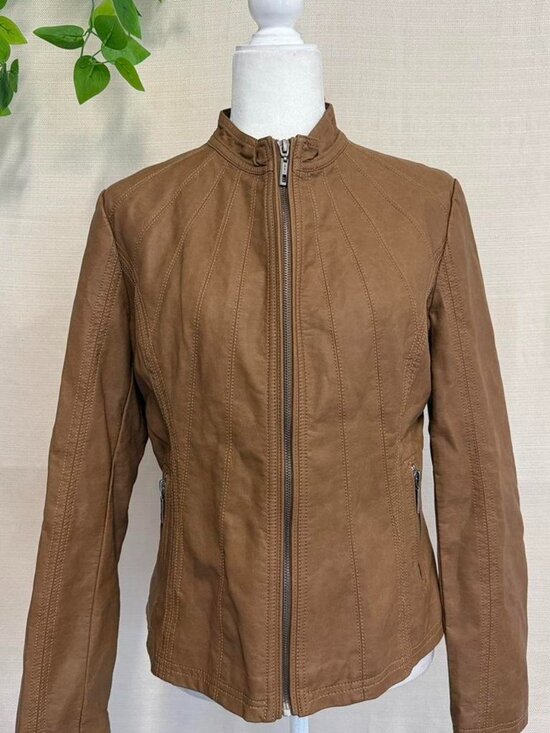 Made By Johnny Jackets & Blazers - Women's Brown and Tan Jacket